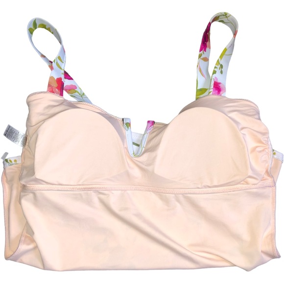 NEW Nanette Lepore White Floral “Viviana” Tankini Top - 12 - Picture 6 of 8